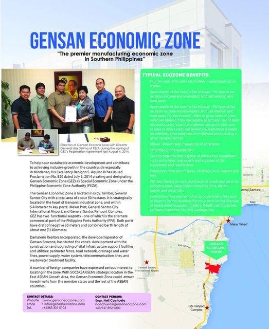 Gensan Economic Zone 菲律宾根桑经济区 gensan 경제 구역 필리핀 げんさん経済圏 フィリピン zona economica de gensan filipinas